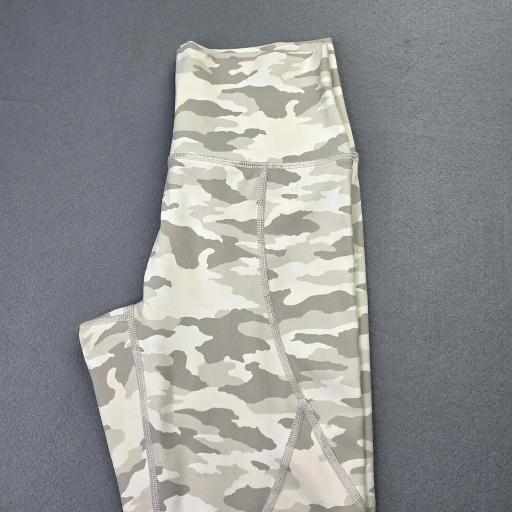 Aerie Leggings Womens S M Gray Camo High Rise Stretch Athleisure Yoga Pants